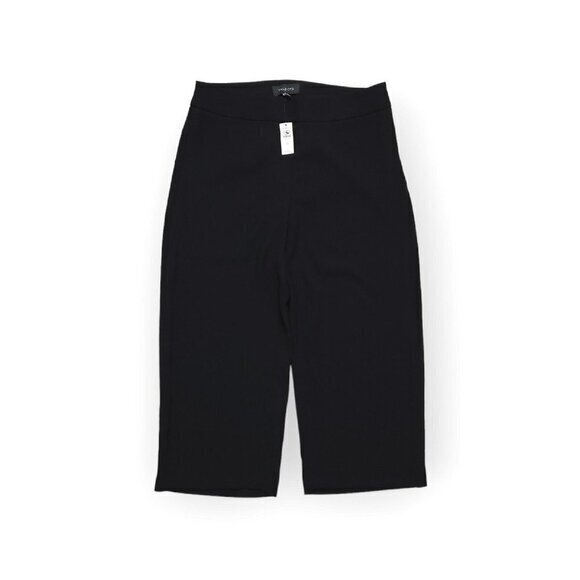 $109 New Talbots  Career Work Pants Womens 6P Wide Leg‎ Black Petite - Picture 1 of 8